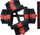 Set hantelash Eb Fit Bituminous Dumbbells 1033419, 2 x 10 kg, i zi