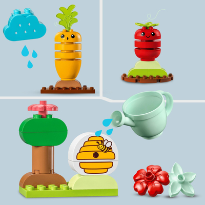 Set lodrash LEGO DUPLO Organic Garden 10984, edukativ, shumëngjyrësh