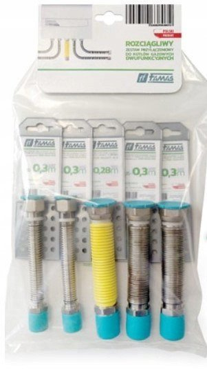 Set lidhjesh fleksibël Famas për bojler, për ujë edhe gaz, inoks