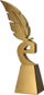 Statuetë trofe Tryumf Casted Golden Line Education, 23cm, ari