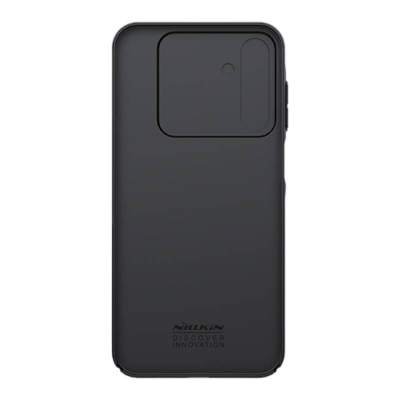 Mbështjellës telefoni Nillkin CamShield për Samsung Galaxy A15 5G, mbrojtje kamere, antirrëshqitës, i zi