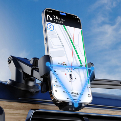 Mbajtëse telefoni për makinë Dudao F2N Plus, me kup vakumi, rrotullim 360°, e zezë