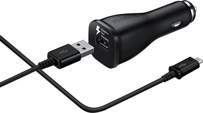 Полнач за автомобил Samsung EP-LN915CBEGWW, Adaptive Fast Charging, USB-порта, црн
