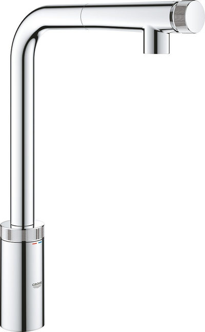 Rubinet kuzhine Grohe Minta SmartControl 31613000, gryke L, dush tërheqës, krom