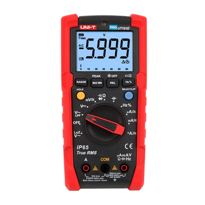 Multimetër dixhital Uni-T UT191E, True RMS, IP65, i kuq