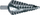 Frezë shkalle HSS-G CBN Step, 4.0-12.0 mm, për metal, gri