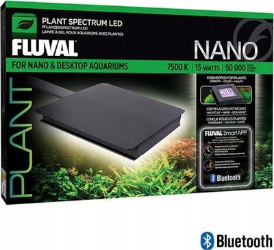 Dritë LED për akuarium Fluval Plant Nano, 15W, Bluetooth, e zezë