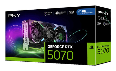 Kартичка графичка PNY GeForce RTX 5070 EPIC-X RGB OC NVIDIA 12 GB GDDR7