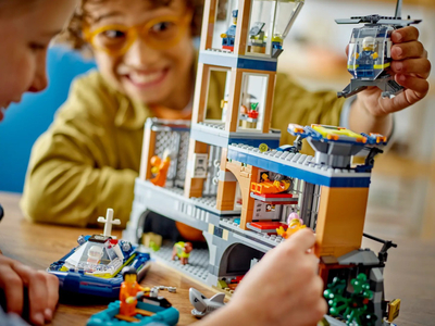 Lodra konstruktore LEGO City Police Prison Island 60419, set ndërtimi, mbi 7 vjeç, shumëngjyrëshe