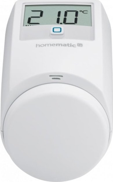 Termostat për radiator Homematic IP HmIP-eTRV-2, programim javor, komandë nga larg, i bardhë