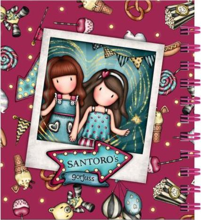 Fletore Santoro Vocabulary Learning Fireworks, me spirale, format i vogël, burgundy
