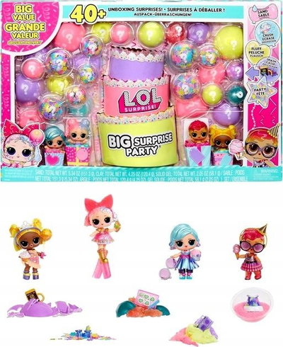 Сет играчки L.O.L. Изненадување Голема Забава Big Surprise, над 40 изненадувања, шарен