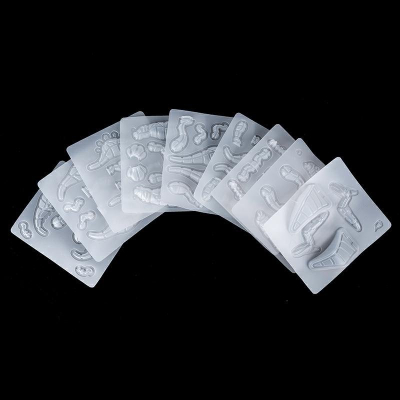 Set forma plastike 3D Dinosaur World, 9 copa, transparente