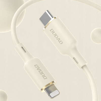 Kabllo karikimi Dudao L7SCL, USB C në Lightning, 30W, 2m, bezhë