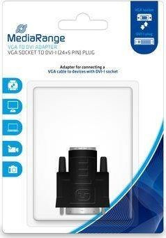 Adapter VGA në DVI‑I MediaRange MRCS172, 24+5 pin, i zi