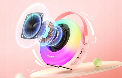 Set karaoke për kalamaj BlitzWolf BM-K10, Bluetooth, 2 mikrofonë pa tel, bezhë