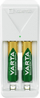 Karikues baterish Varta Mini Charger, për AA dhe AAA, 2x AAA 800mAh, i bardhë