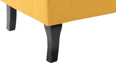 Karrige lounge ALTA Wingback, me cope poliestër, skelet druri, e verdhë