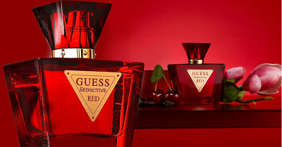 Set Eau de Toilette 75 ml + Eau de Toilette 15 ml + Qushësht trupi 100 ml + Çantë kozmetike GUESS Seductive Red