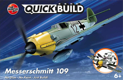 Set modeli Airfix Quickbuild Messerschmitt BF109, plastik, 39 copa, shumëngjyrësh