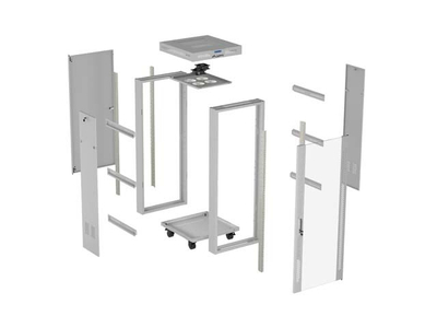 Kabinet rack LANBERG FF01-6632-12SL, 32U 19", 600x600mm, gri