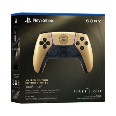 Kontroller Sony DualSense 007 First Light Limited Edition, wireless, për PS5 PC Mac Mobile, ngjyrë ari