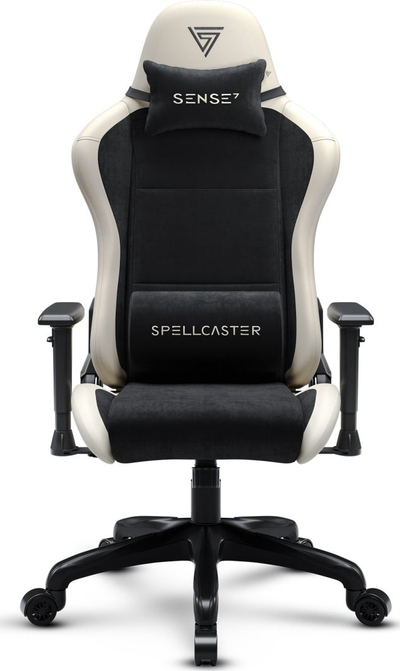 SENSE7 Spellcaster FUKU стол, материјал+кожа, црна/беж