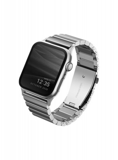 Rrip metalik UNIQ Strova për Apple Watch 42/44mm, i argjendtë