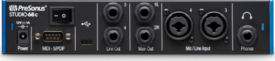 Kartë zanore PreSonus Studio 68c, USB C, 192 kHz, e zezë
