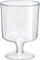 Gotë plastike vere Goblet, 200 ml, set me 10 copë, transparente
