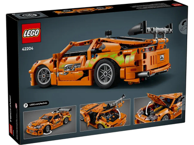 Set LEGO Fast and Furious Toyota Supra MK4 42204, model ndërtimi, portokalli