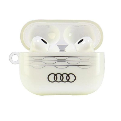 Kapak kufjesh Audi IML Geometric Pattern, për AirPods Pro 2, i bardhë