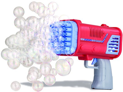 Lodër flluska sapuni Pustefix Bubble Bazooka, 36 gryka, dritë LED, shumëngjyrësh