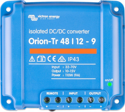 Konvertor DC DC Victron Energy Orion-Tr 48 12-9A, 48V në 12V, 110W 9A, blu