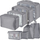 Set organizuesh udhëtimi Aptel, 8 pjesë, poliester, gri