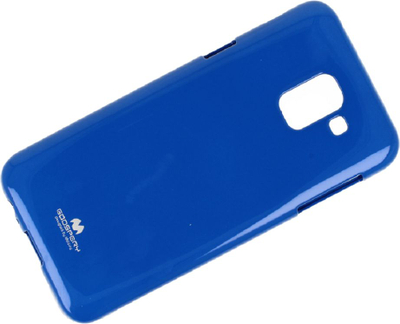 Këllëf telefoni Mercury Jelly për Samsung J6 2018, silikon, me shkëlqim, blu