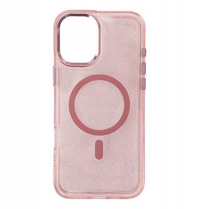 Mbulese telefoni Hurtel Glitter me MagSafe për Samsung Galaxy A16 5G, TPU, rozë me shkëlqim