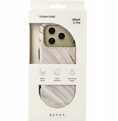 Заштитна футрола Burga Tough MagSafe за iPhone 17 Pro, со двослојна заштита, проѕирна