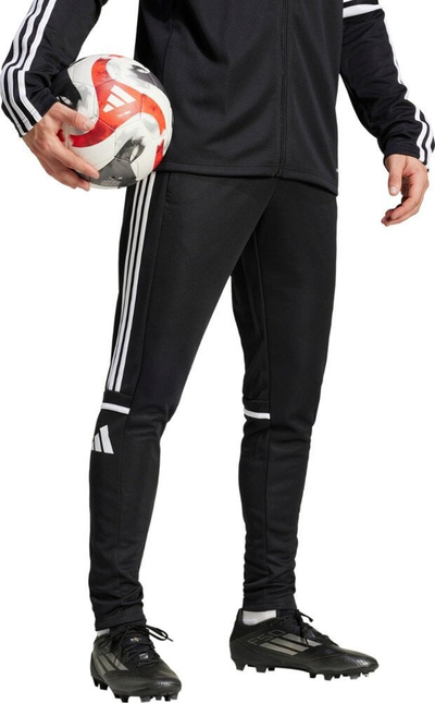 Pantallona stërvitje adidas Squadra 25 për burra, poliester i ricikluar, të zeza