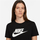 Bluzë Nike Sportswear Essentials Logo për femra, pambuk, e zezë