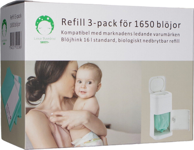 Refill për kosh pelena Luna Bambini, 16L, biodegradueshme, aromë e lehtë