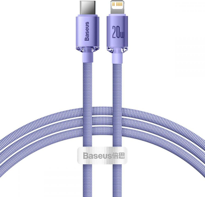 Kabull karikimi Baseus USB C në Lightning, 1.2 m, 2.4A, lejla