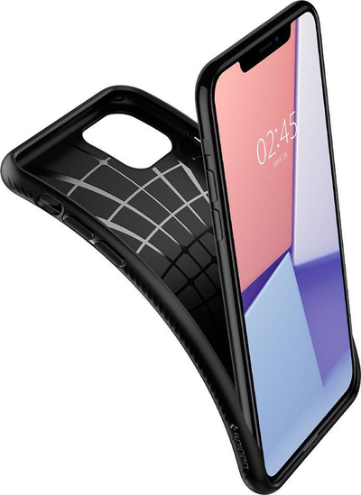 Mbrojtëse Spigen Liquid Air për iPhone 11 Pro Max, e zezë mat