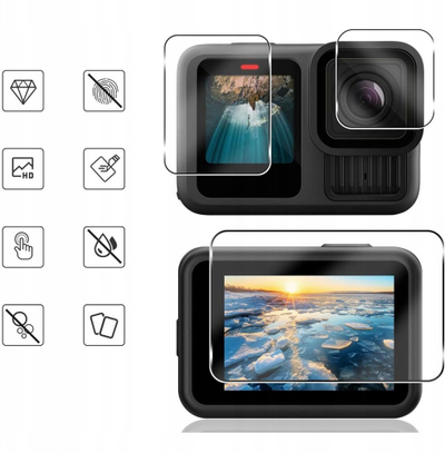 Qelq mbrojtës Hofi Tech-Protect Glass Fit+, 2 copë, për GoPro Hero 13, transparent