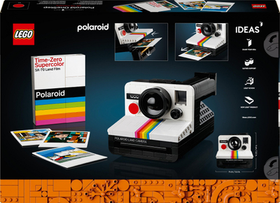 Set LEGO Ideas Polaroid OneStep SX 70 21345, 516 copëza, model kamerë retro, shumëngjyrëshe