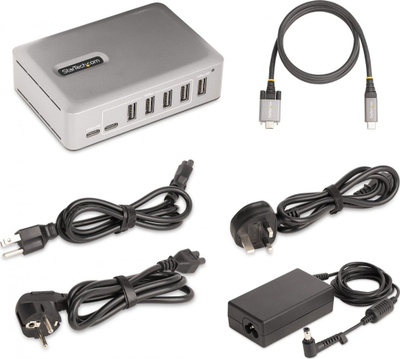 Hub USB StarTech 7 porta, USB C, 10Gbps, me furnizim 65W