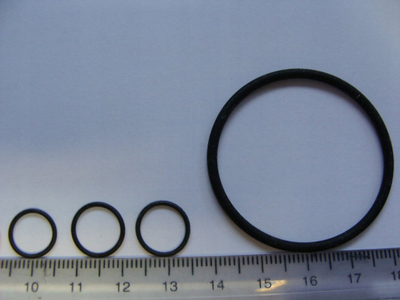 Unazë gome O-ring universale, diametër 4 cm, për vulosje, e zezë