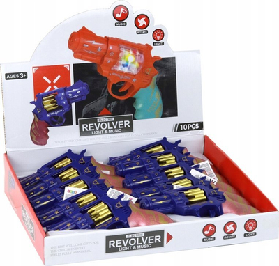 Revolver lodër Special Force, me efekte zanore, për kalamaj, blu rozë