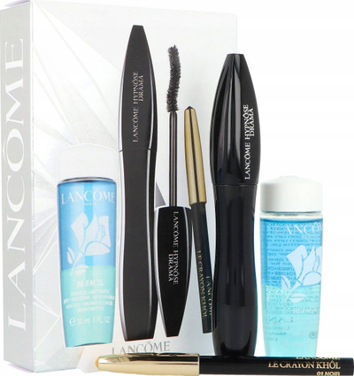 Set grimi për sy Lancome Hypnose Drama, maskarë 01 Excessive Black, laps Le Crayon Khol 01 Noir, heqës makijazhi Bi Facil 30ml