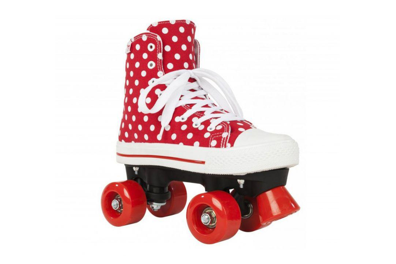 Patina ROOKIE Canvas High Polka Dots, madhësia 36.5, e kuqe me pika të bardha